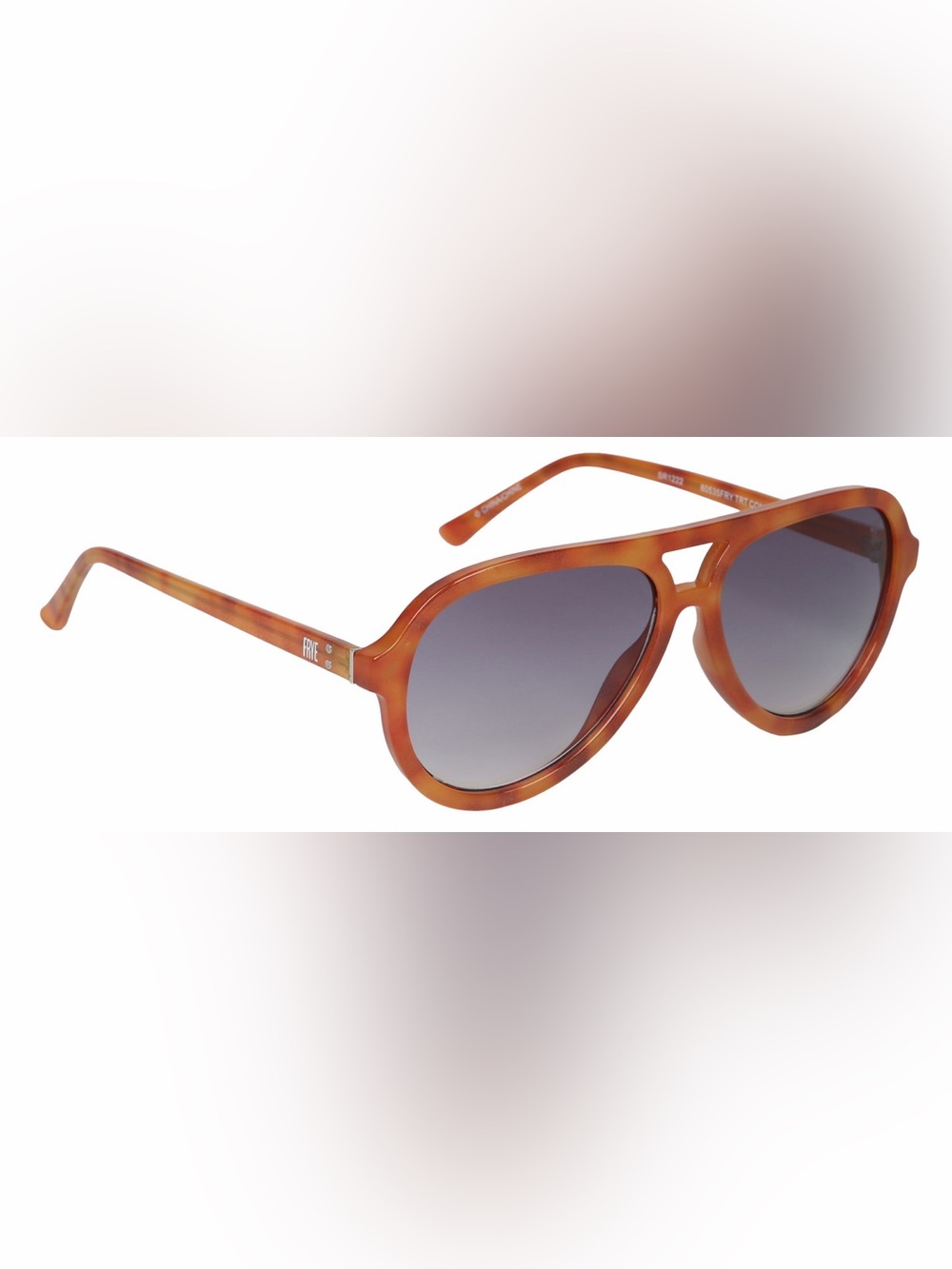 Frye Tan Brown Plastic Aviator Sunglasses